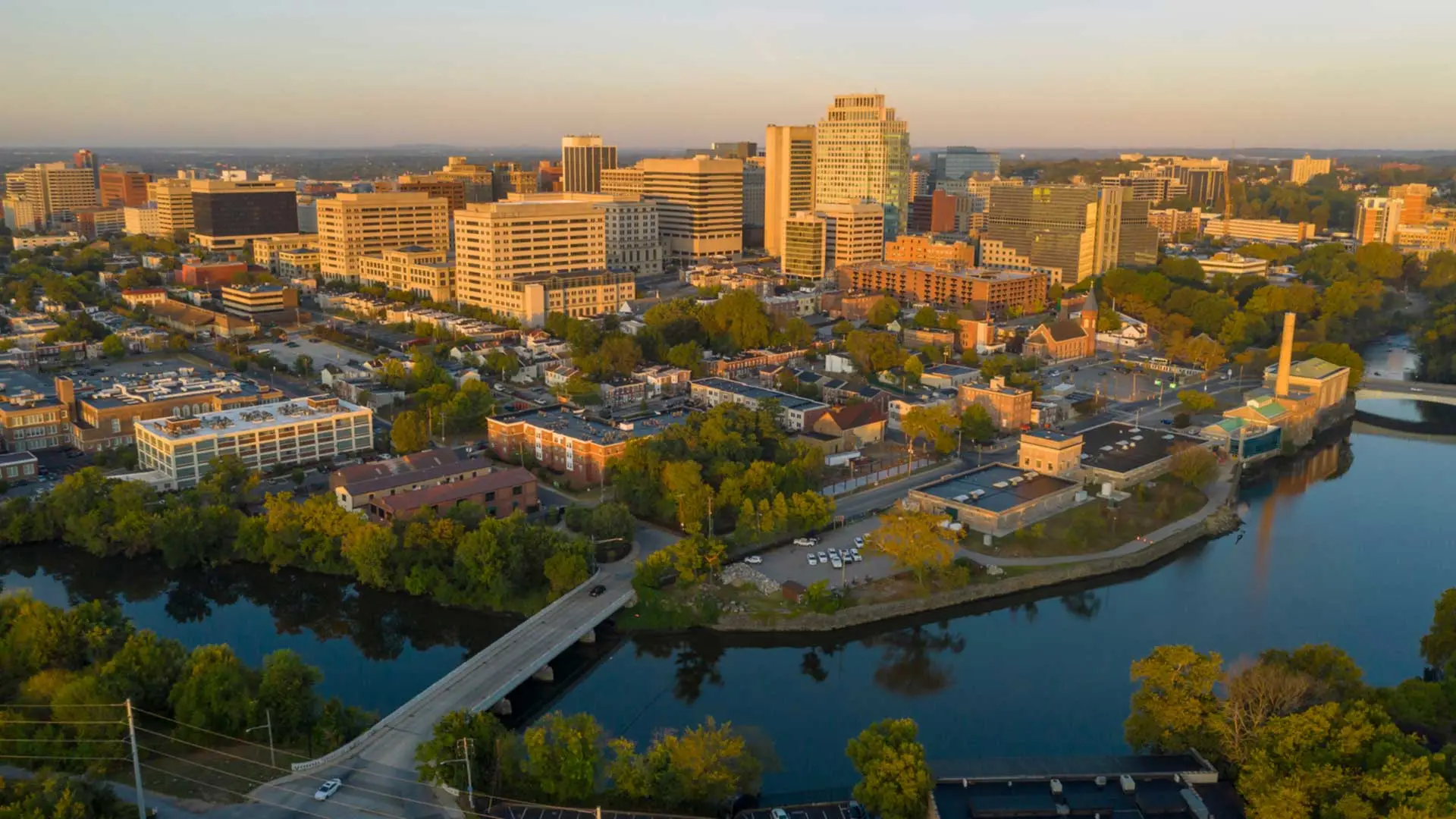 Aerial view of downtown Wilmington, DE